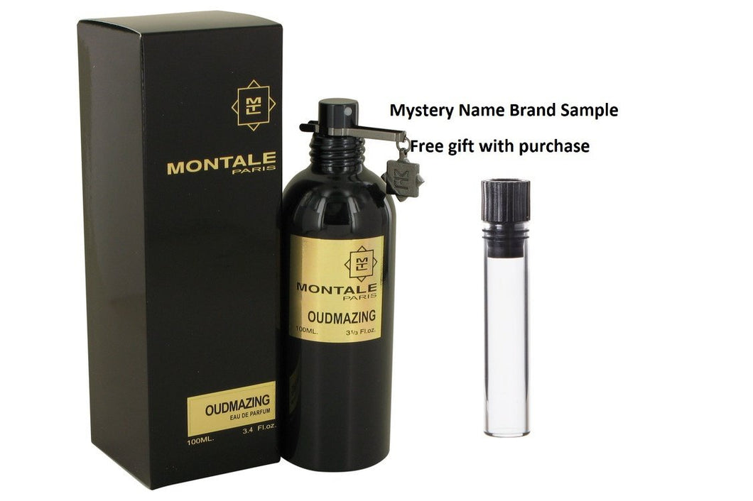 Montale Oudmazing by Montale Eau De Parfum Spray 3.4 oz And a Mystery Name brand sample vile