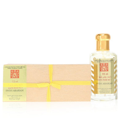 White Rose No 1 by Swiss Arabian Concentrated Perfume Oil Free From Alcohol (Unisex) 3.21 oz For Women