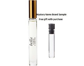 VINCE CAMUTO BELLA by Vince Camuto EAU DE PARFUM ROLLERBALL 0.2 OZ MINI (UNBOXED) for WOMEN And a Mystery Name brand sample vile