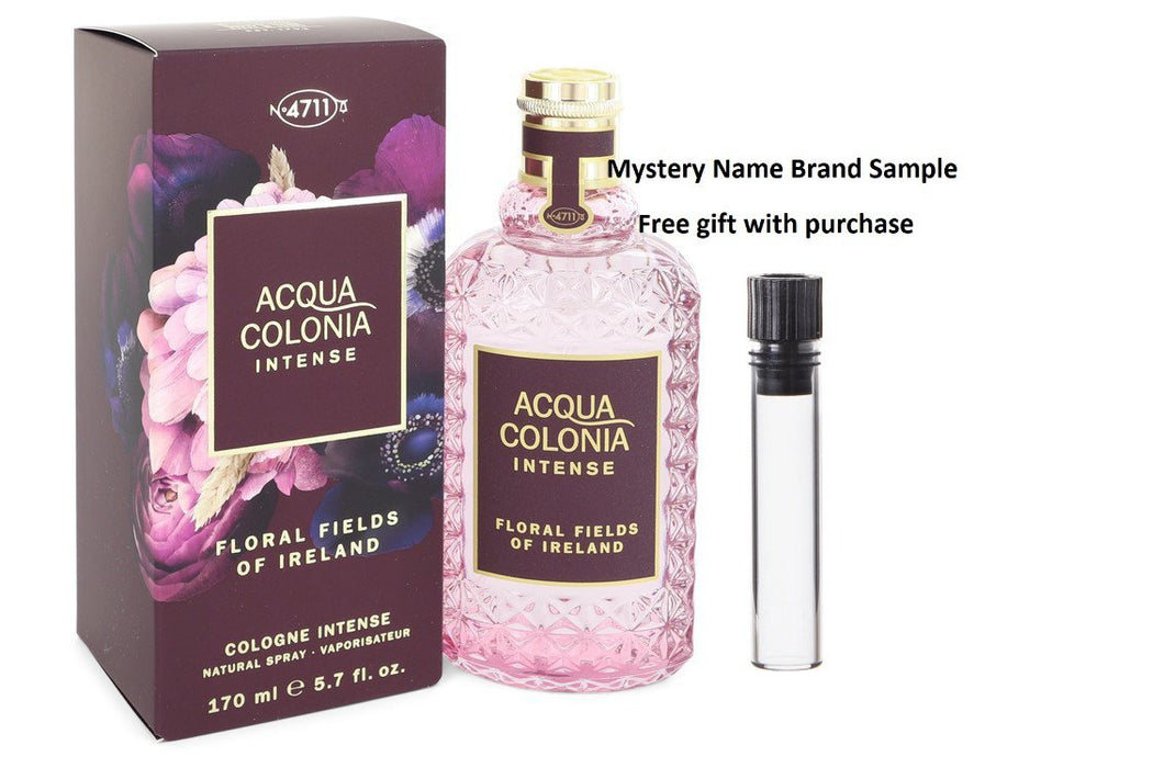 4711 Acqua Colonia Floral Fields of Ireland by 4711 Eau De Cologne Intense Spray (Unisex) 5.7 oz  And a Mystery Name brand sample vile