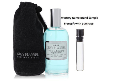 EAU DE GREY FLANNEL by Geoffrey Beene Eau De Toilette Spray 4 oz And a Mystery Name brand sample vile