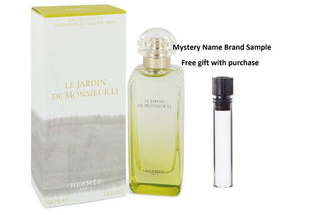 Le Jardin De Monsieur Li by Hermes Eau De Toilette Spray (Unisex) 3.3 oz And a Mystery Name brand sample vile