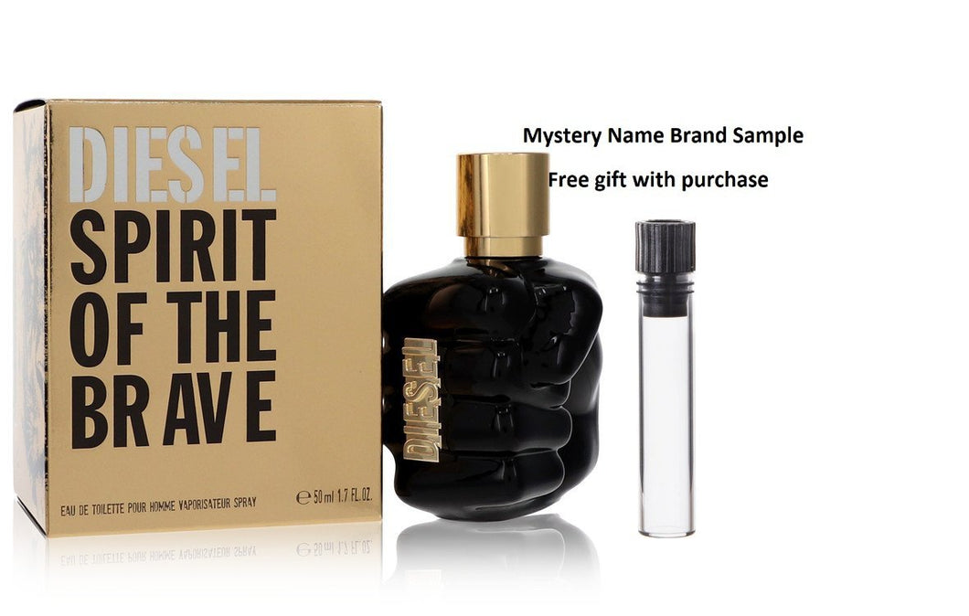 Spirit of the Brave by Diesel Eau De Toilette Spray 1.7 oz And a Mystery Name brand sample vile