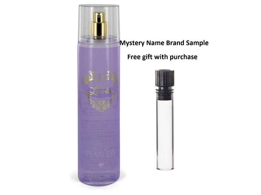 Love's Eau So Fearless by Dana Body Mist Spray 8 oz And a Mystery Name brand sample vile
