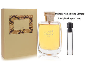 Hawas by Rasasi Eau De Parfum Spray 3.33 oz And a Mystery Name brand sample vile