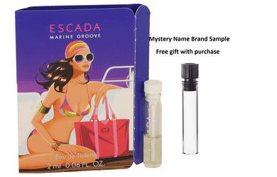 Escada Marine Groove by Escada Vial (sample) .06 oz And a Mystery Name brand sample vile