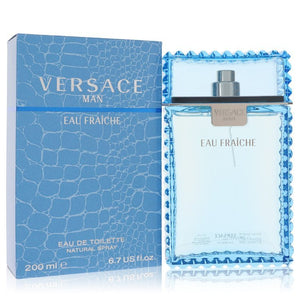 Versace Man by Versace Eau Fraiche Eau De Toilette Spray (Blue) 6.7 oz For Men