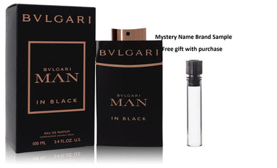 Bvlgari Man In Black by Bvlgari Eau De Parfum Spray 3.4 oz And a Mystery Name brand sample vile