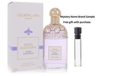 Aqua Allegoria Flora Salvaggia by Guerlain Eau De Parfum Spray 4.2 oz And a Mystery Name brand sample vile