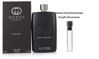 Gucci Guilty by Gucci Eau De Parfum Spray 5 oz And a Mystery Name brand sample vile