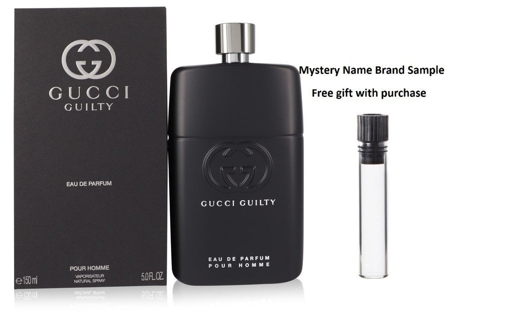 Gucci Guilty by Gucci Eau De Parfum Spray 5 oz And a Mystery Name brand sample vile