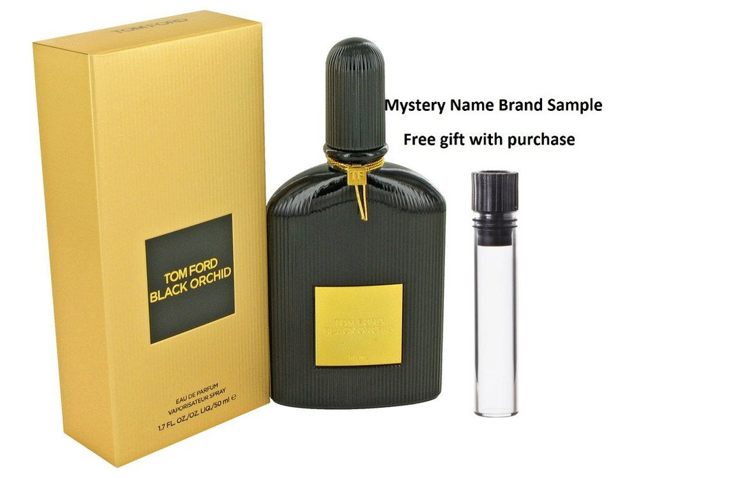 Black Orchid by Tom Ford Eau De Parfum Spray 1.7 oz And a Mystery Name brand sample vile