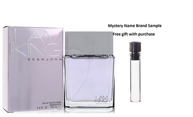 I Am King by Sean John Eau De Toilette Spray 3.4 oz And a Mystery Name brand sample vile