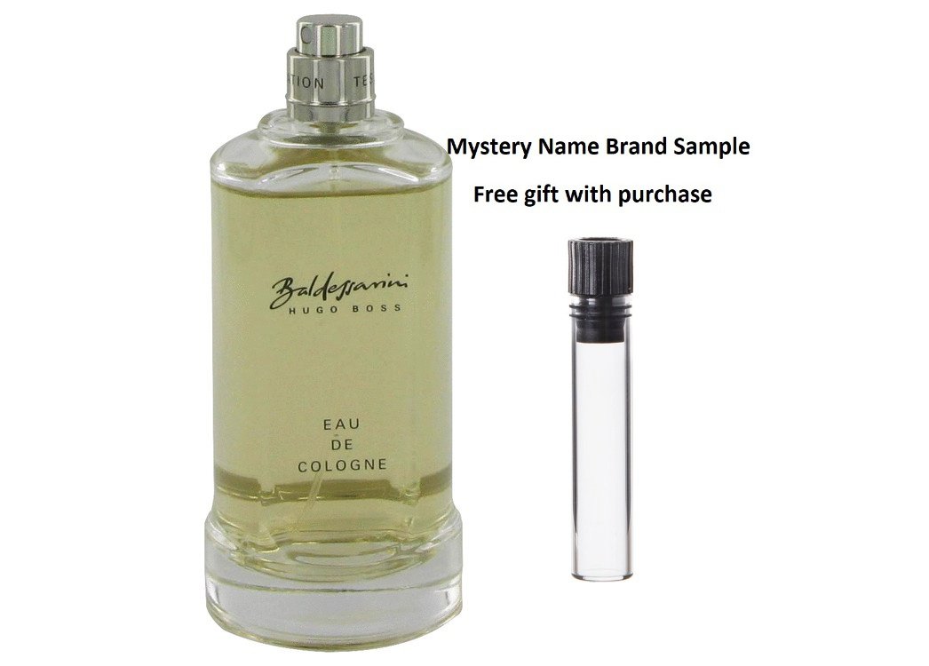 Baldessarini by Hugo Boss Eau De Cologne Spray (Tester) 2.5 oz And a Mystery Name brand sample vile