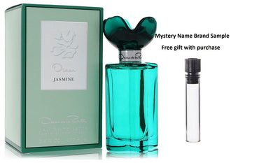 Oscar Jasmine by Oscar De La Renta Eau De Toilette Spray 3.4 oz And a Mystery Name brand sample vile