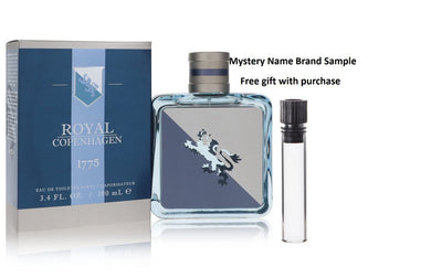 Royal Copenhagen 1775 by Royal Copenhagen Eau De Toilette Spray 3.4 oz And a Mystery Name brand sample vile
