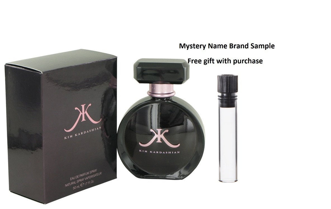 Kim Kardashian by Kim Kardashian Eau De Parfum Spray 1.7 oz And a Mystery Name brand sample vile