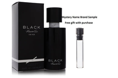 Kenneth Cole Black by Kenneth Cole Eau De Parfum Spray 3.4 oz And a Mystery Name brand sample vile