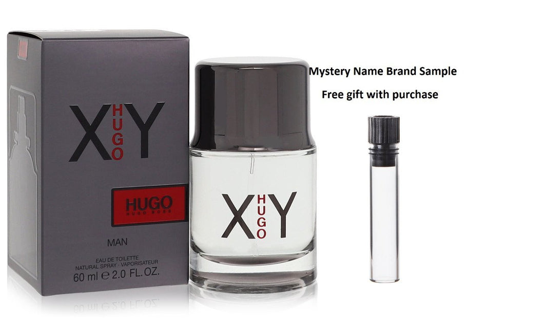 Hugo XY by Hugo Boss Eau De Toilette Spray 2 oz And a Mystery Name brand sample vile