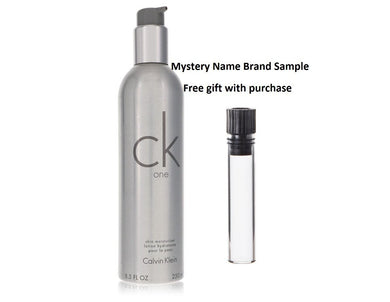 CK ONE by Calvin Klein Body Lotion/ Skin Moisturizer 8.5 oz And a Mystery Name brand sample vile