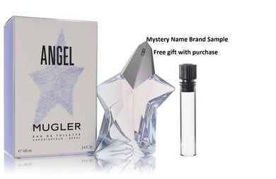 ANGEL by Thierry Mugler Eau De Toilette Spray 3.4 oz And a Mystery Name brand sample vile