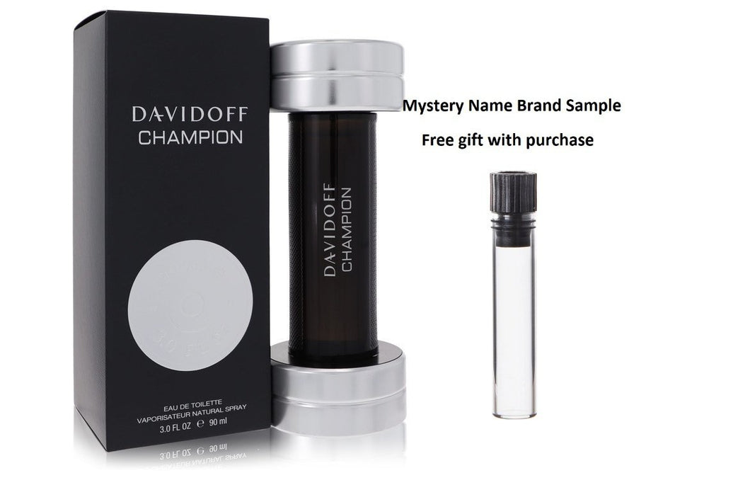Davidoff Champion by Davidoff Eau De Toilette Spray 3 oz And a Mystery Name brand sample vile