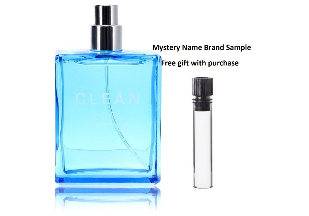 Clean Cool Cotton by Clean Eau De Toilette Spray (Tester) 2 oz And a Mystery Name brand sample vile