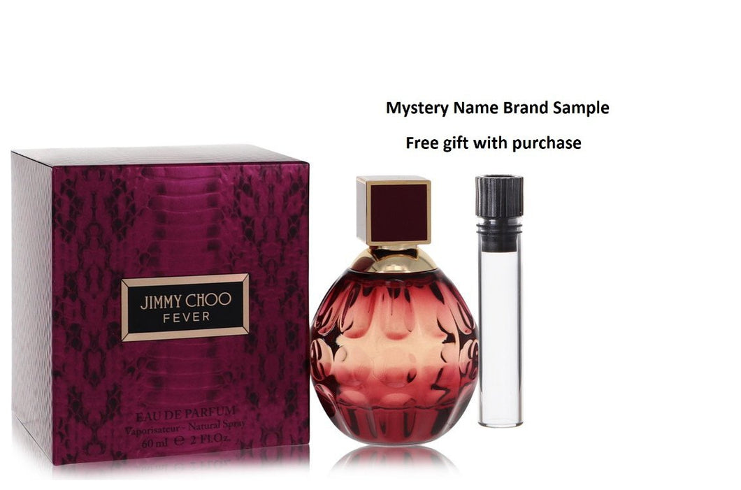 Jimmy Choo Fever by Jimmy Choo Eau De Parfum Spray 2 oz And a Mystery Name brand sample vile