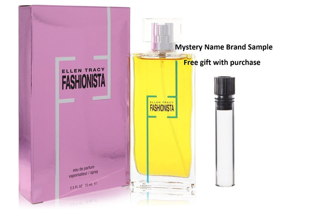 Ellen Tracy Fashionista by Ellen Tracy Eau De Parfum Spray 2.5 oz And a Mystery Name brand sample vile