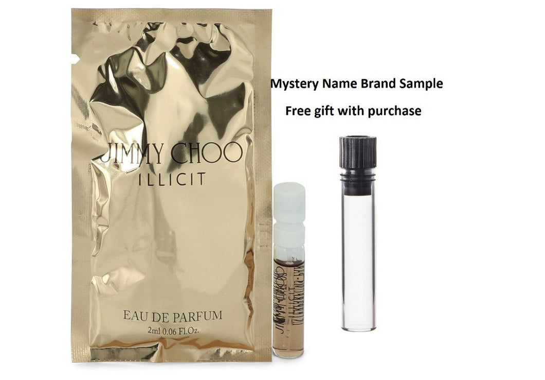 Jimmy Choo Illicit by Jimmy Choo Vial (sample) .06 oz And a Mystery Name brand sample vile