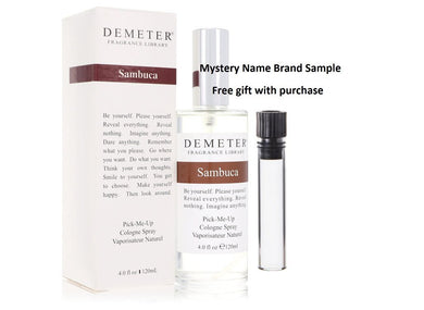 Demeter Sambuca by Demeter Cologne Spray 4 oz And a Mystery Name brand sample vile