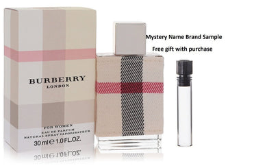 Burberry London (New) by Burberry Eau De Parfum Spray 1 oz And a Mystery Name brand sample vile