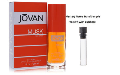 JOVAN MUSK by Jovan Cologne Spray 1 oz And a Mystery Name brand sample vile