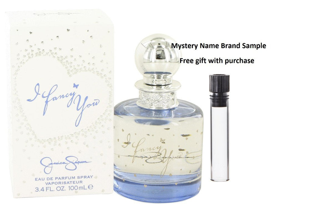 I Fancy You by Jessica Simpson Eau De Parfum Spray 3.4 oz And a Mystery Name brand sample vile