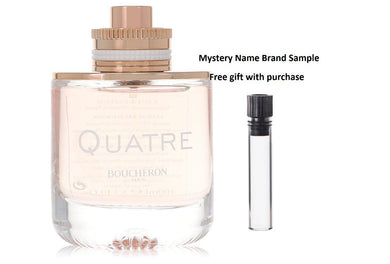 Quatre by Boucheron Eau De Parfum Spray (Tester) 3.3 oz And a Mystery Name brand sample vile