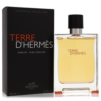 Terre D'Hermes by Hermes Pure Perfume Spray 6.7 oz For Men