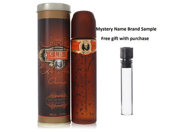 CUBA ORANGE by Fragluxe Eau De Toilette Spray 3.4 oz And a Mystery Name brand sample vile