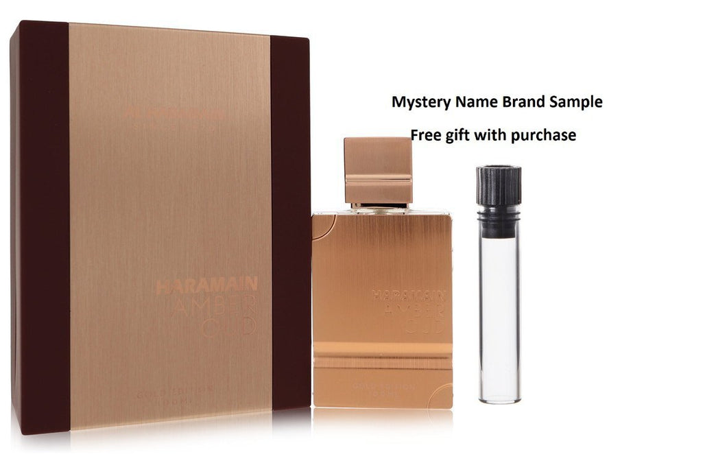 Al Haramain Amber Oud Gold Edition by Al Haramain Eau De Parfum Spray (Unisex) 3.4 oz And a Mystery Name brand sample vile