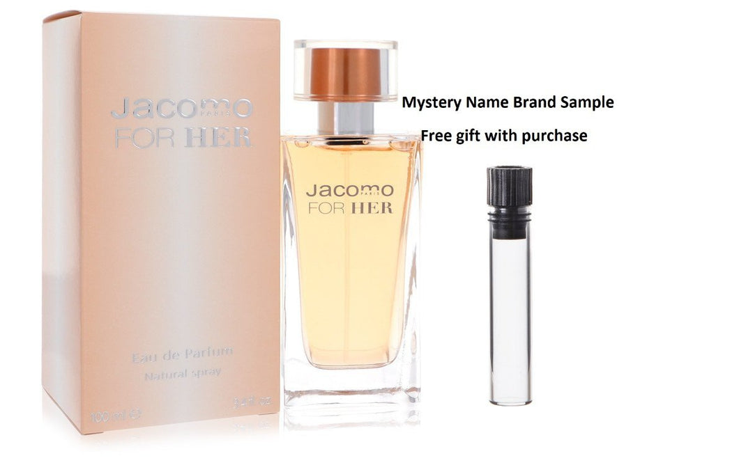 JACOMO DE JACOMO by Jacomo Eau De Parfum Spray 3.4 oz And a Mystery Name brand sample vile
