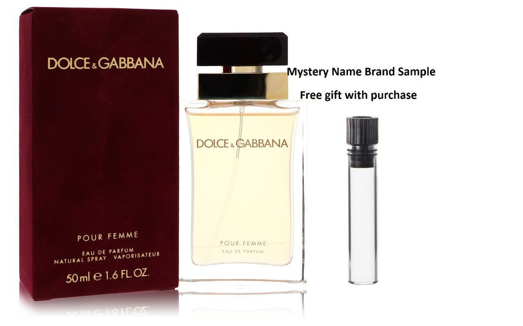 Dolce & Gabbana Pour Femme by Dolce & Gabbana Eau De Parfum Spray 1.7 oz And a Mystery Name brand sample vile