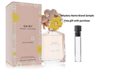 Daisy Eau So Fresh by Marc Jacobs Eau De Toilette Spray 4.2 oz And a Mystery Name brand sample vile