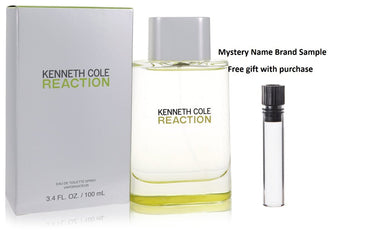 Kenneth Cole Reaction by Kenneth Cole Eau De Toilette Spray 3.4 oz And a Mystery Name brand sample vile