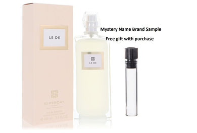 Le De by Givenchy Eau De Toilette Spray (New Packaging) 3.4 oz And a Mystery Name brand sample vile
