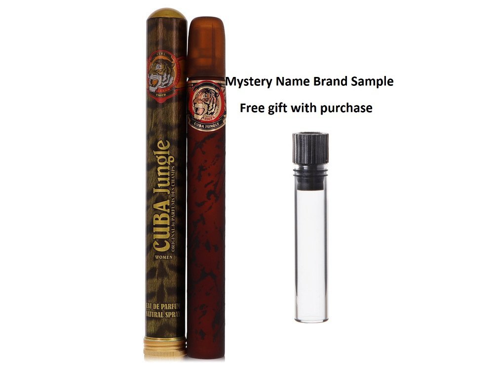 CUBA JUNGLE TIGER by Fragluxe Eau De Parfum Spray 1.15 oz And a Mystery Name brand sample vile