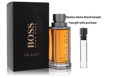 Boss The Scent by Hugo Boss Eau De Toilette Spray 3.3 oz And a Mystery Name brand sample vile
