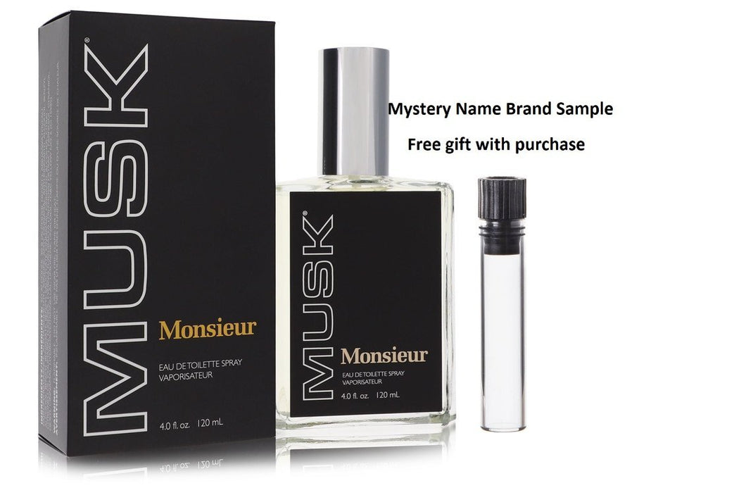 MONSIEUR MUSK by Dana Eau De Toilette Spray 4 oz And a Mystery Name brand sample vile