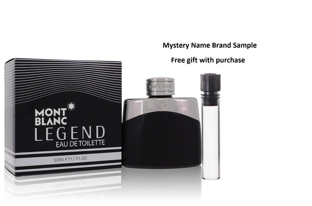 MontBlanc Legend by Mont Blanc Eau De Toilette Spray 1.7 oz And a Mystery Name brand sample vile