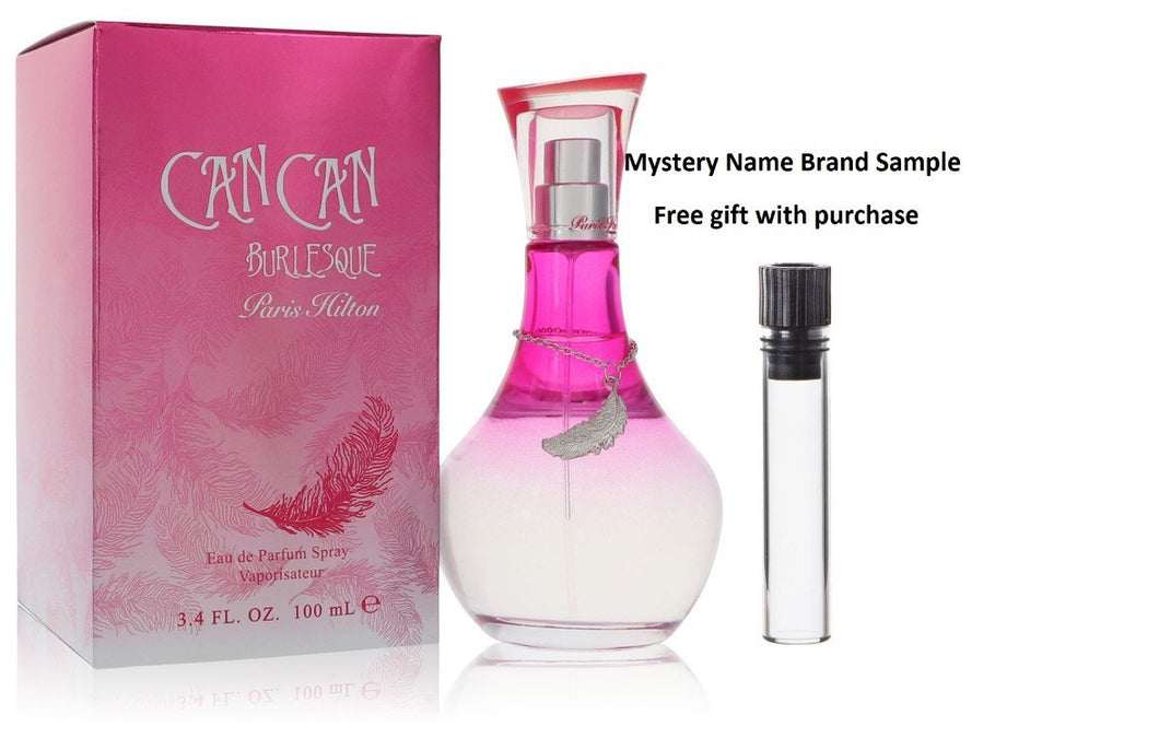 Can Can Burlesque by Paris Hilton Eau De Parfum Spray 3.4 oz And a Mystery Name brand sample vile