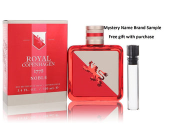 Royal Copenhagen 1775 Noble by Royal Copenhagen Eau De Toilette Spray 3.4 oz And a Mystery Name brand sample vile