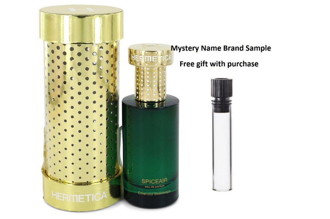 Emerald Stairways Spiceair by Hermetica Eau De Parfum Spray (Unisex Alcohol Free) 1.7 oz And a Mystery Name brand sample vile